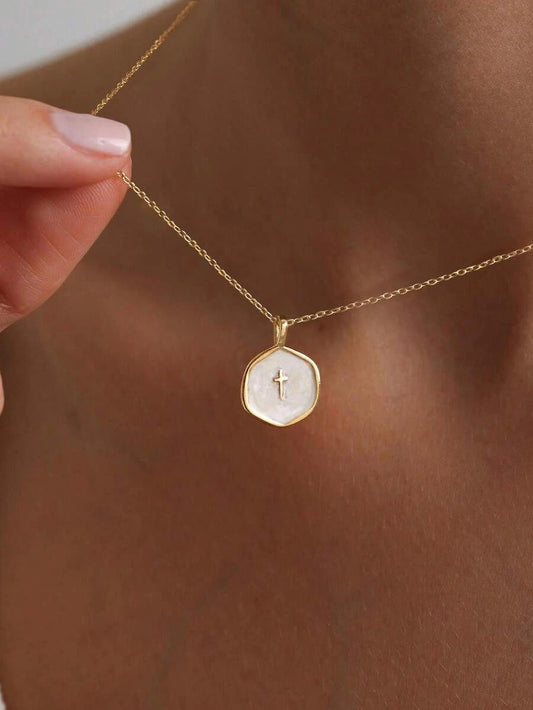Gold Cross Pendant Necklace