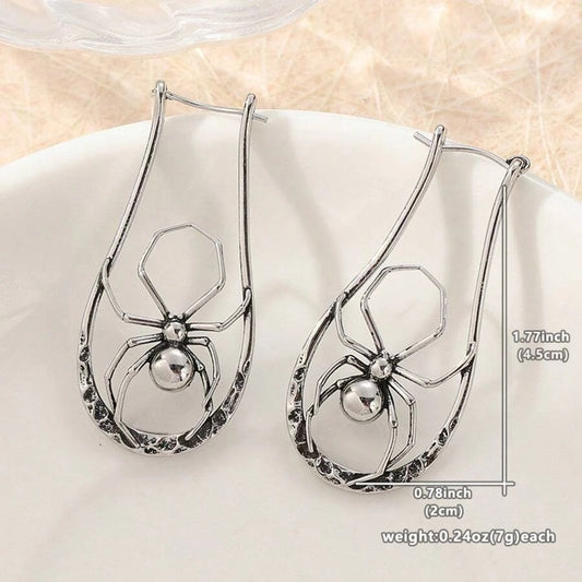 Vintage Copper Spider Earrings