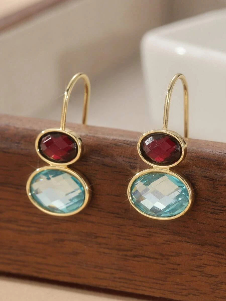 Retro Minimalist Geometric Drop Earrings