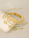 Gold Clover Bracelet Set