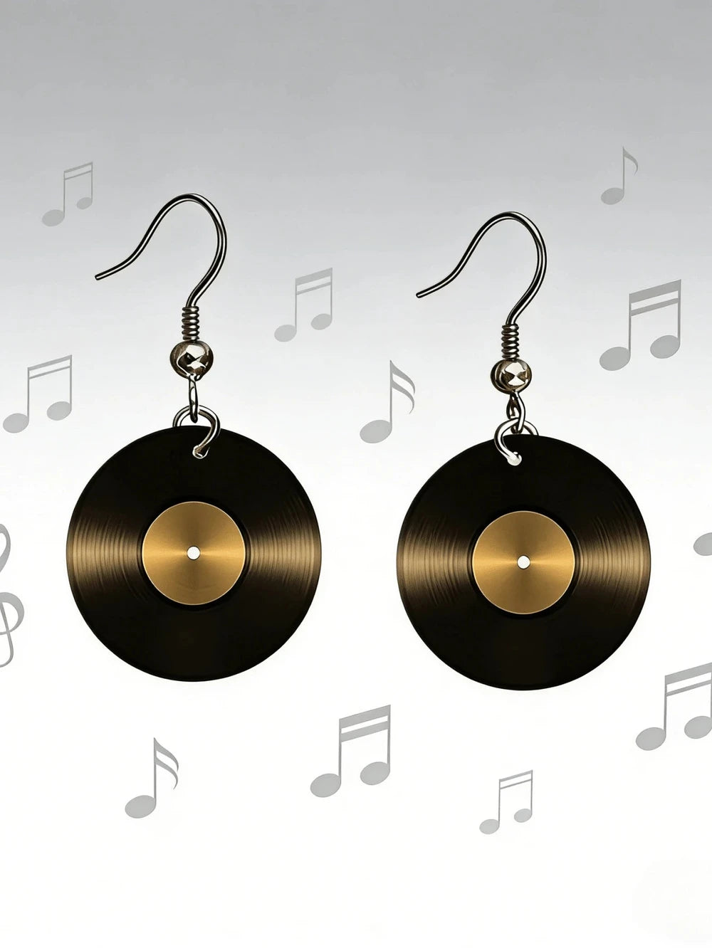 Retro Vinyl Record Drop Earrings