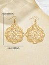 Minimalist Gold Hollow Pendant Earrings