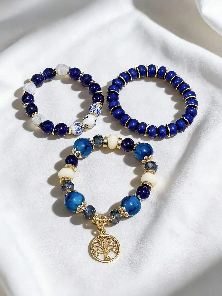 Tree Shaped Jewelry Bracelet Set