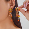 Spooky Sequin Rhinestone Dangle Earrings