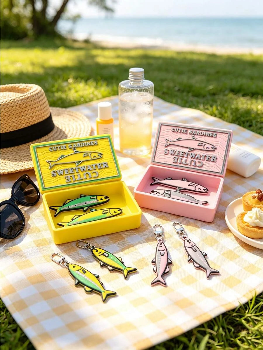 Sardine Can Bag Charm Set