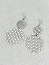 Vintage Hollow Floral Hoop Earrings