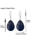 Navy Blue Starry Teardrop Earrings