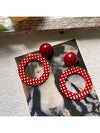 Retro Polka Dot Round Earrings