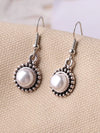 Vintage Silver Imitated Pearl Earrings