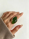 Gold Plated Geometric Resin Ring