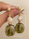 Vintage Asymmetrical Tie Dye Pendant Earrings