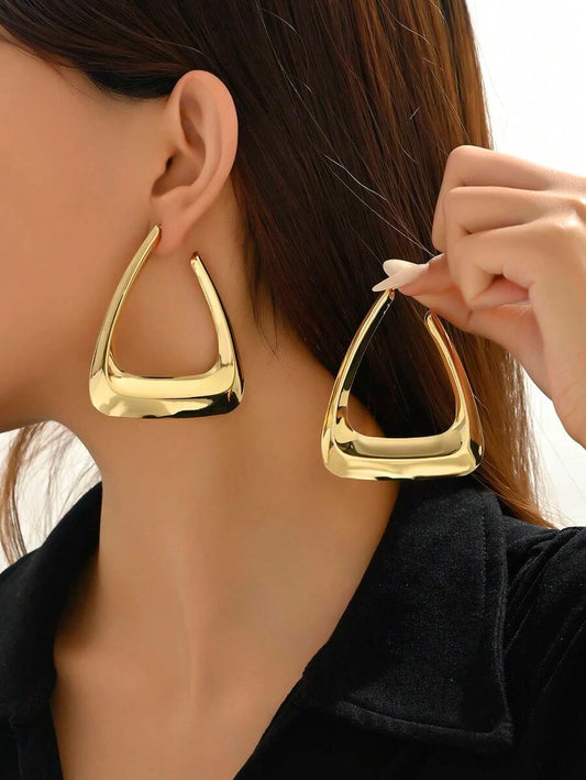 Vintage Geometric Triangle Earrings