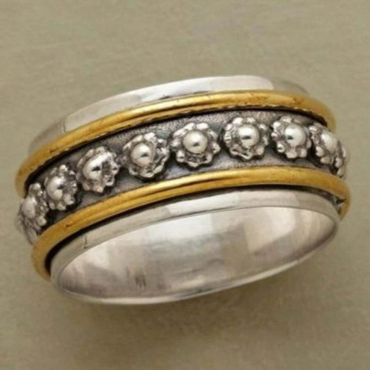 Hammered Bohemian Wide Band Ring