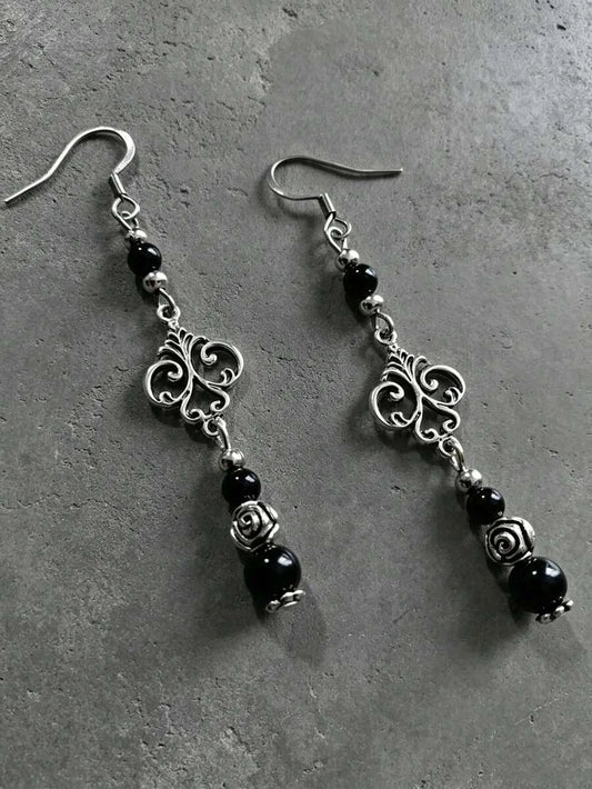 Vintage Gothic Tassel Drop Earrings