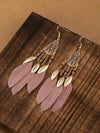 Vintage Feather Pendant Earrings