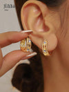 Vintage Hollow Geometric Circular Earrings