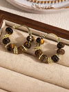 Retro Chinese Style Blue Beaded Earrings