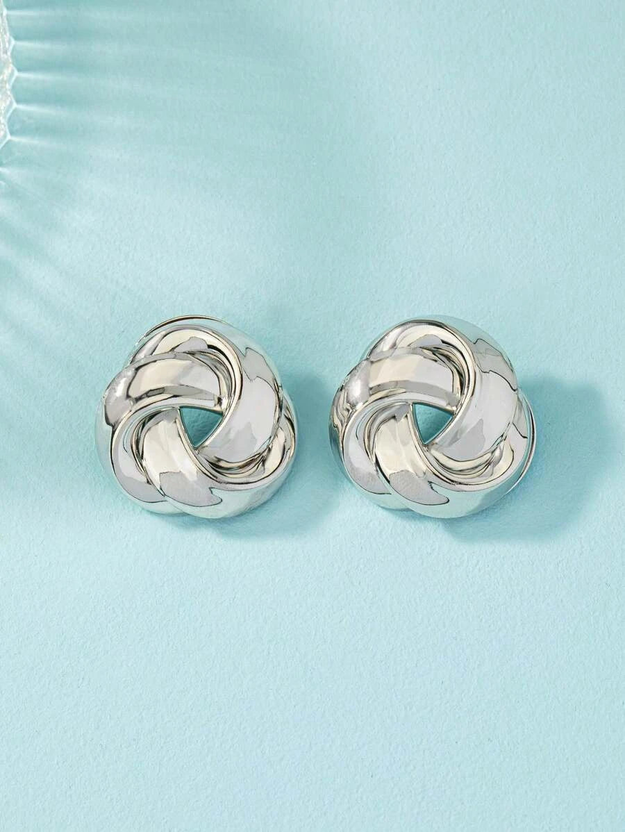Chic Lacquered Geometric Earrings
