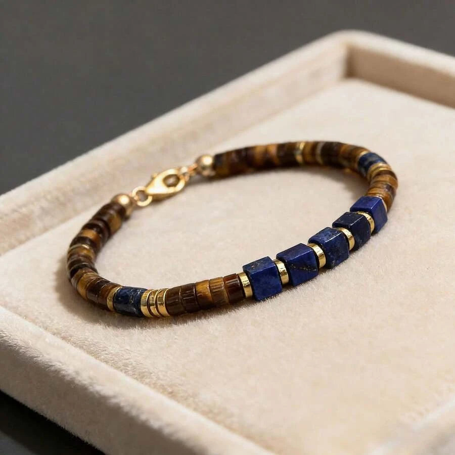 Gemstone Men's Beaded Bracelet