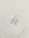 Bohemian Sea Blue Faux Gemstone Pendant Earrings